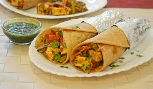 Paneer Kathi Roll Wraps