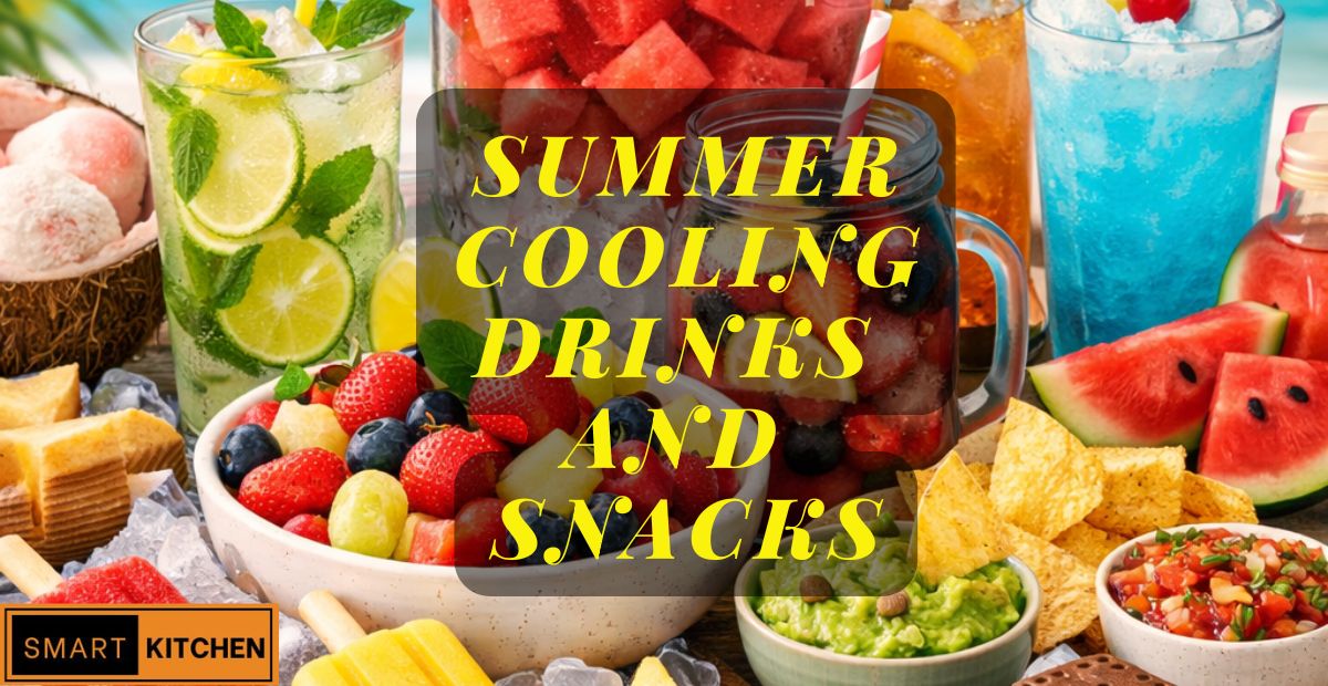 Summer cooling drinks and snacks