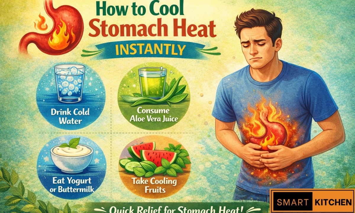 How to cool stomach heat instantly